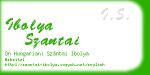 ibolya szantai business card